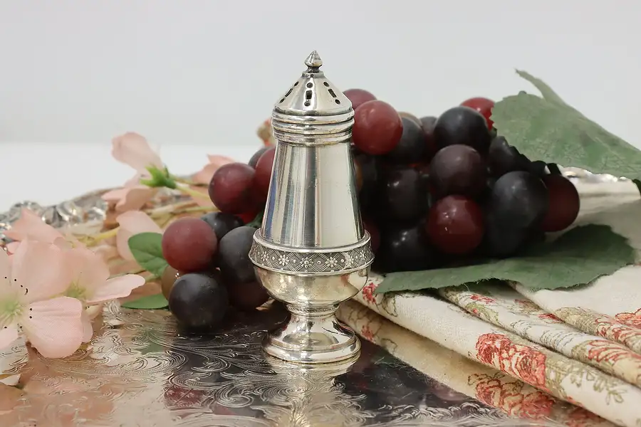 Main image of Victorian Antique Silverplate Salt, Pepper, Cinnamon Shaker