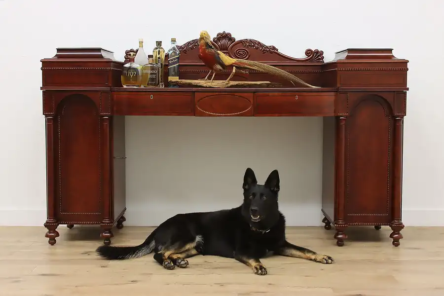 Main image of Victorian Antique English Mahogany Sideboard, Buffet, Server