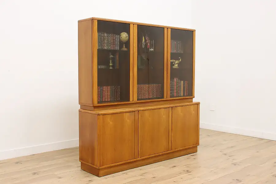 Main image of Midcentury Modern Vintage China Bar Cabinet Bookcase, Nordic