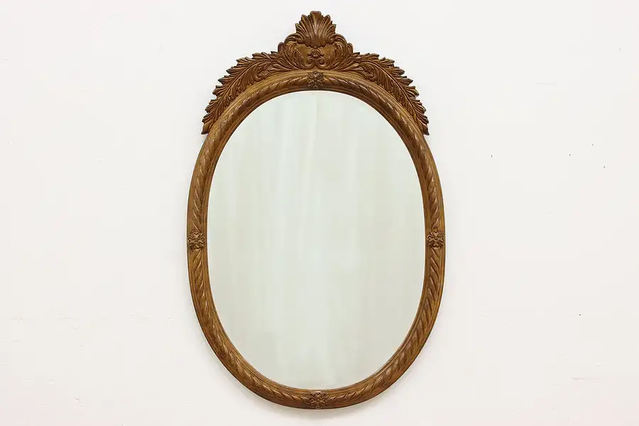 Main image of Country French Oval Vintage Mirror, Drexel Heritage