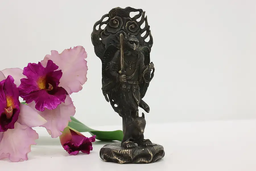 Main image of Japanese Vintage Bronze Bird Deity Sculpture