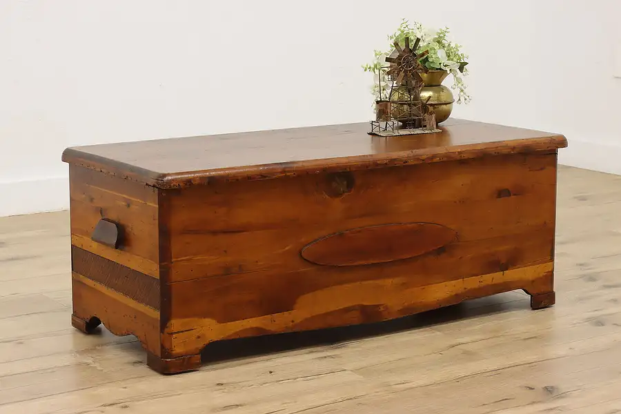 Main image of Farmhouse Vintage Cedar Country Blanket Chest, Coffee Table