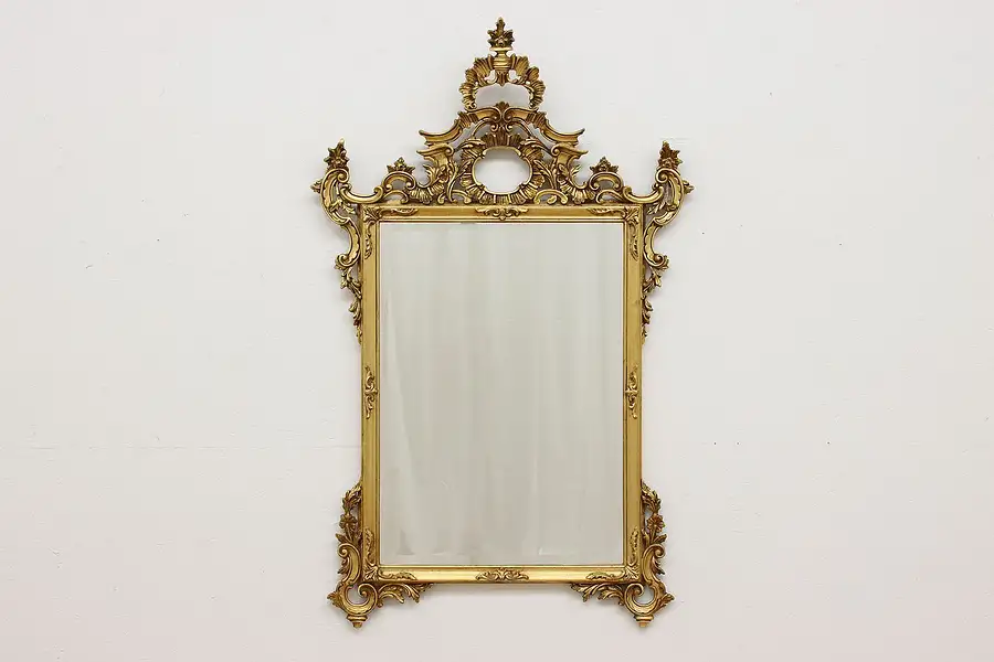 Main image of Renaissance Design Vintage Italian Carved Gilt Wall Mirror