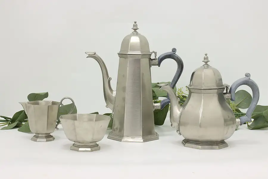 Main image of Gorham Vintage 4 Pc Pewter Coffee & Tea Serving Set