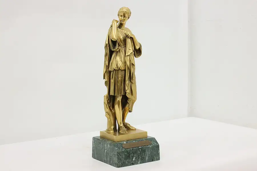 Main image of Gilt Bronze Vintage Artemis of Gabii Sculpture, Marble