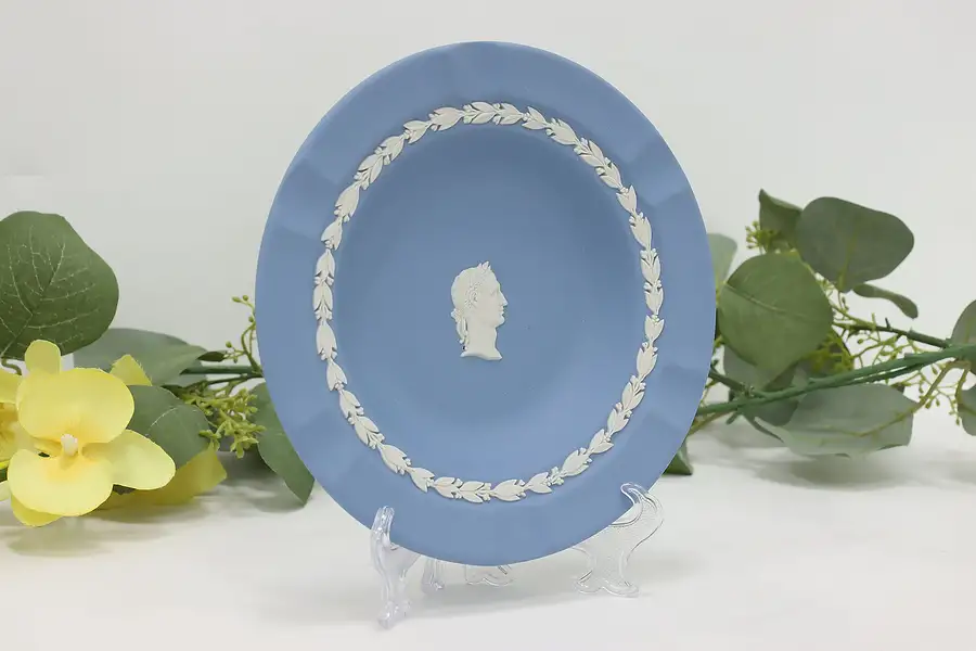 Main image of Wedgwood Vintage Blue Jasperware Bowl, Greek Cameo