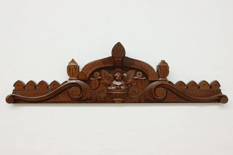 Main image of Victorian Architectural Salvage Antique Crest, Carved Rose