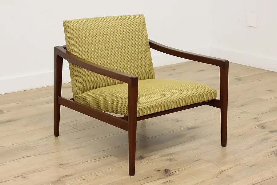 Main image of Midcentury Modern Large Vintage Teak Chair, New Upholstery