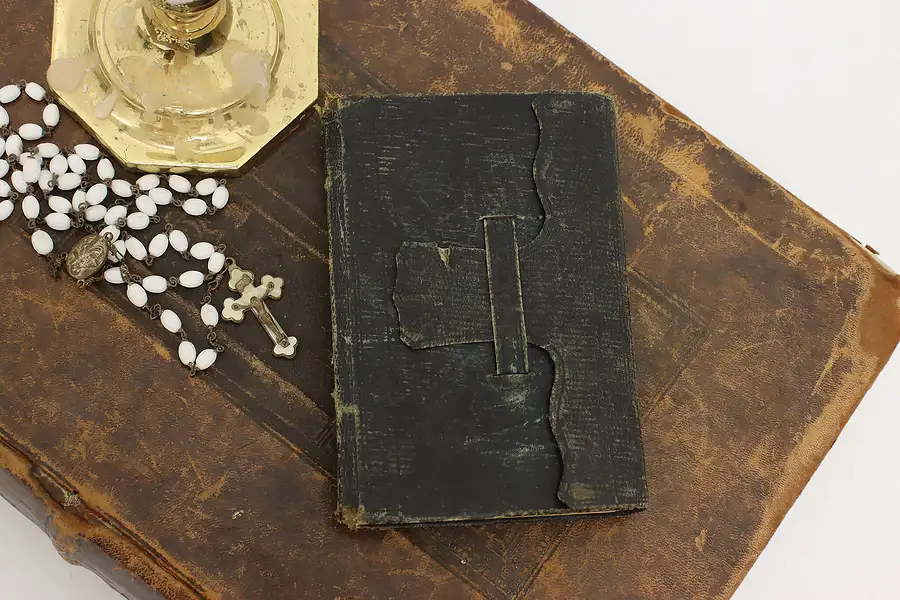 Main image of Leatherbound Antique 1848 Traveling Pocket Bible