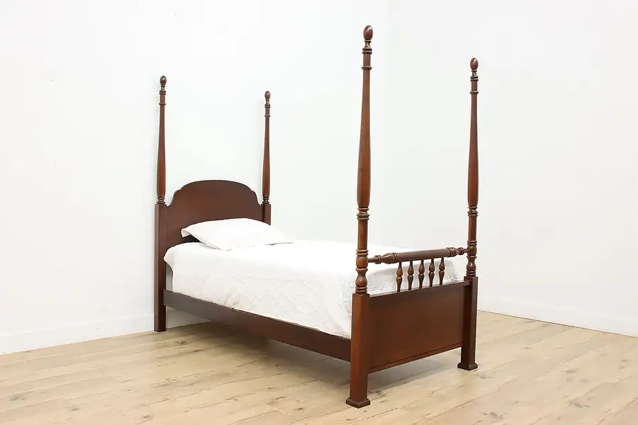 Main image of Georgian Design Vintage Birch Single or Twin Poster Bed