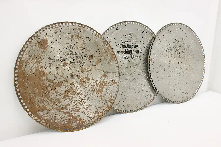 Main image of Set of 3 Empress Mira 15.5" Music Box Discs, Uncle Sammy