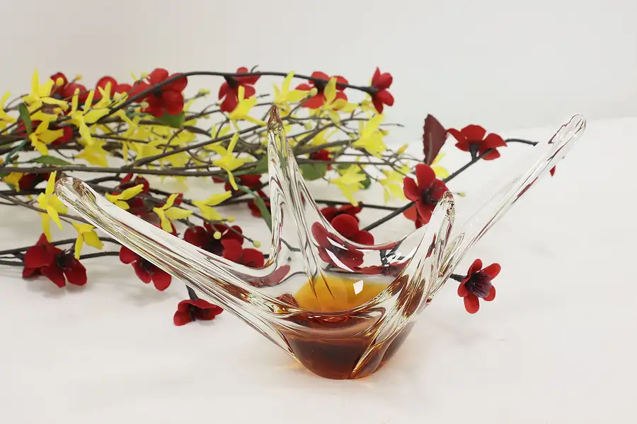 Main image of Murano Vintage Blown Glass Centerpiece Bowl or Sculpture