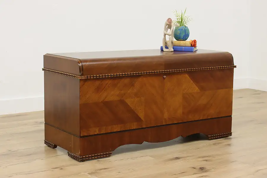 Main image of Art Deco Vintage Waterfall Cedar Lined Blanket Chest, Lane