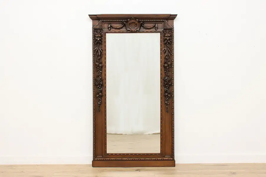 Main image of Renaissance Design Antique Carved Mirror, Gargoyles & Fruit