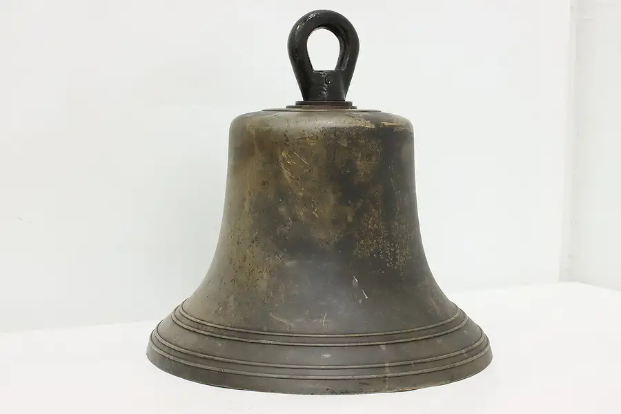 Main image of Architectural Salvage Antique Bronze School Fire House Bell