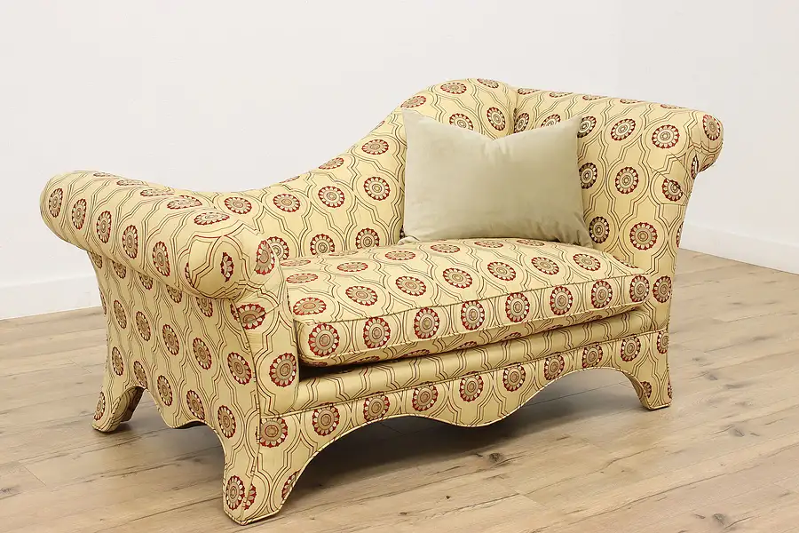 Main image of Upholstered Vintage Chaise Lounge, Recamier or Couch