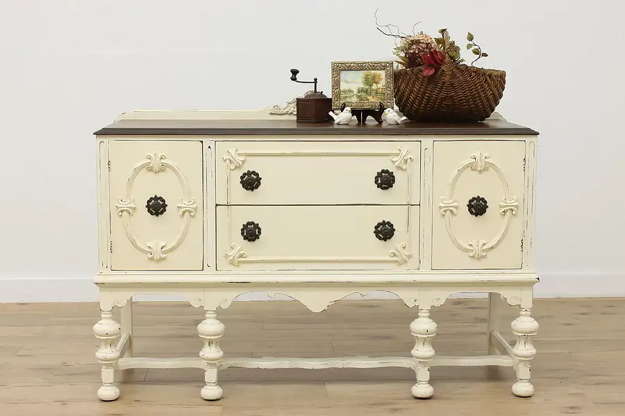 Main image of Tudor Design Vintage Painted Walnut Sideboard Hall Console