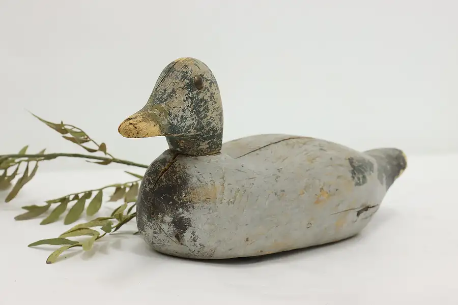 Main image of Farmhouse Vintage Carved & Painted Duck Decoy Sculpture