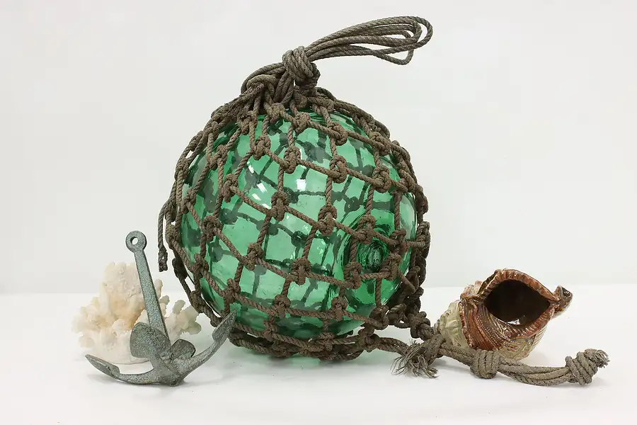 Main image of Nautical Vintage Green Glass Fishing Net Float