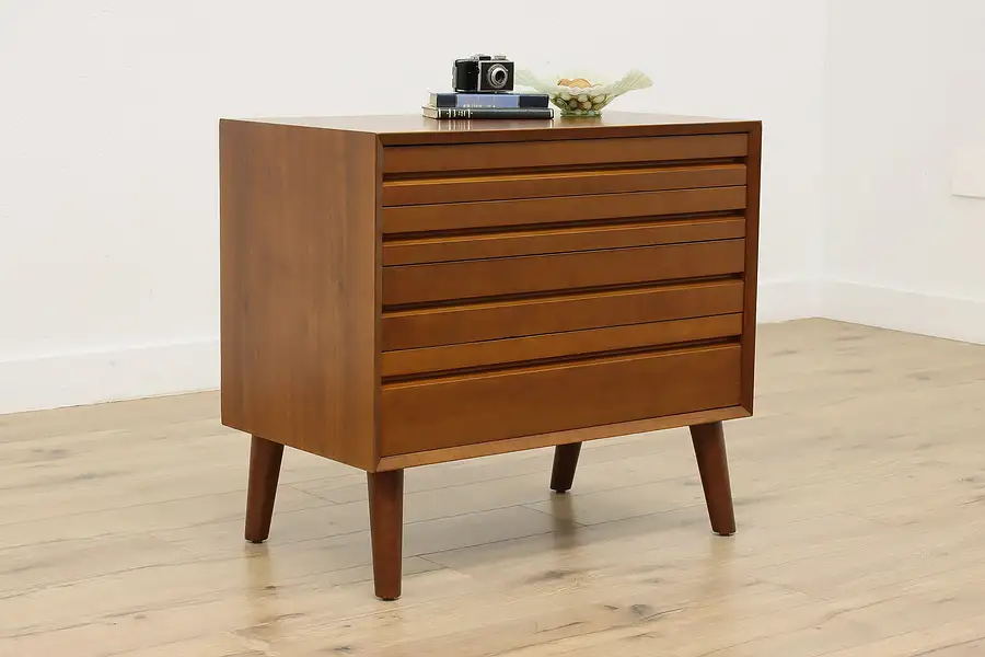 Main image of Midcentury Modern Vintage Walnut Dresser or Console