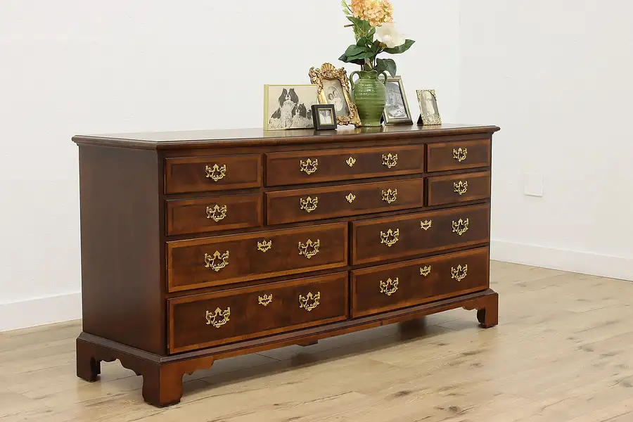 Main image of Aston Vintage Mahogany 10 Drawer Dresser or Chest, Henredon