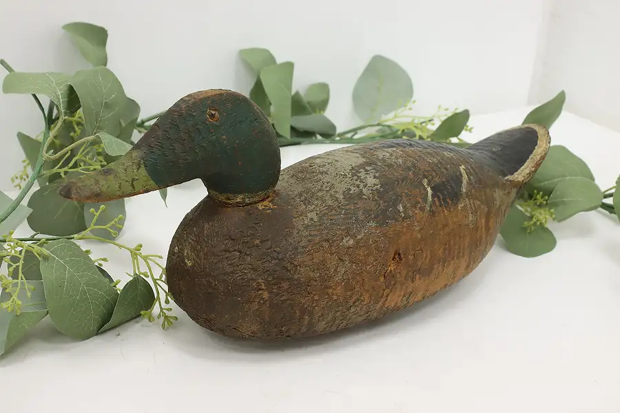 Main image of Farmhouse Vintage Carved & Painted Duck Decoy Sculpture