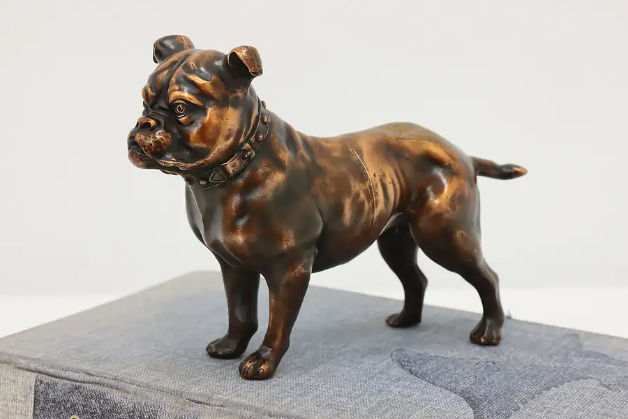 Main image of Farmhouse Vintage Copper Plated English Bulldog Sculpture