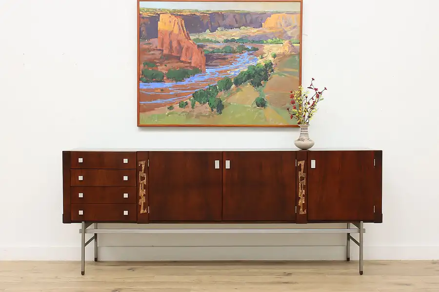 Main image of Midcentury Modern Vintage Rosewood Credenza Bar or Sideboard