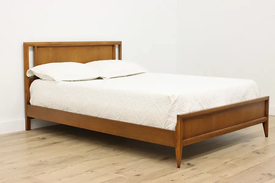 Main image of Midcentury Modern 60s Vintage Walnut Full or Double Size Bed