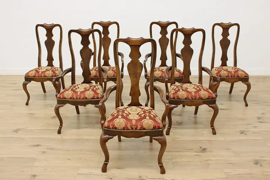 Main image of Set of 8 Georgian Vintage Horse Hoof Dining Chairs, Drexel