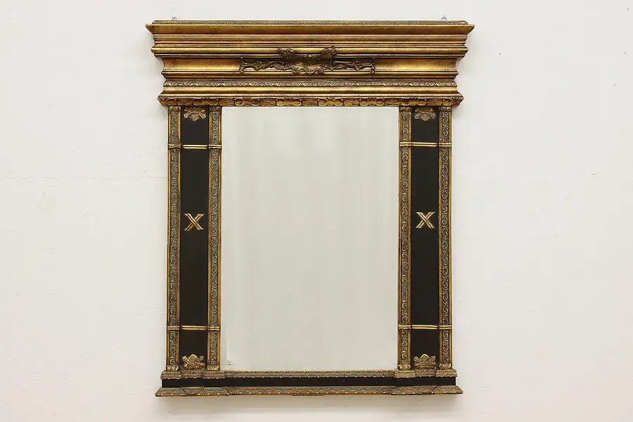 Main image of Classical Vintage Gold Painted Bedroom or Entry Wall Mirror