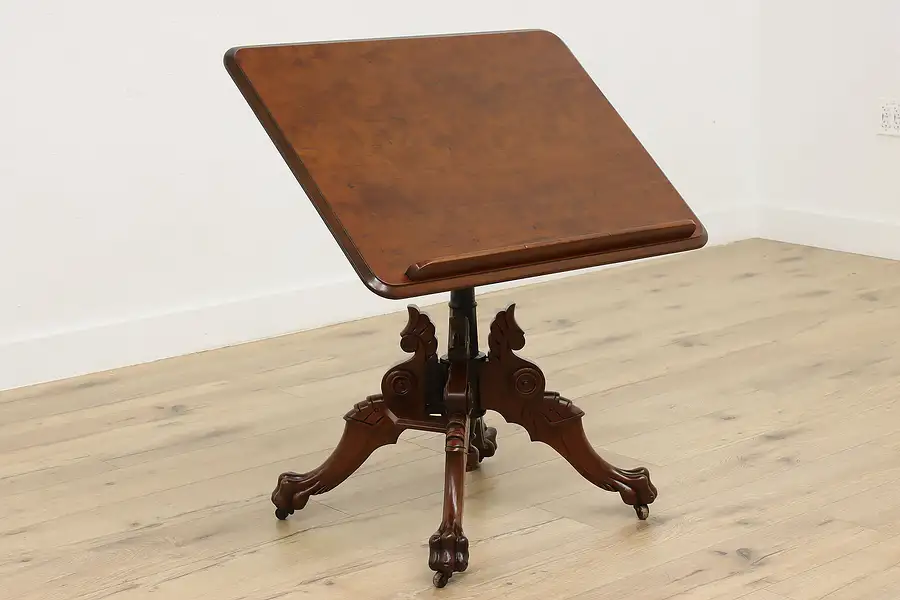 Main image of Victorian Antique Adjustable Desk or Drafting Table, Gates