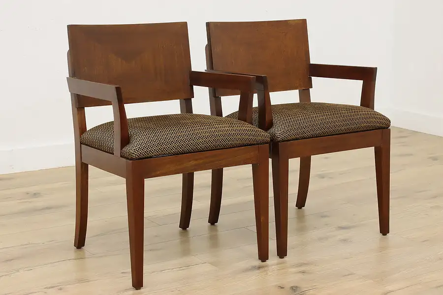 Main image of Pair Midcentury Modern Vintage Mahogany Chairs, Stewartstown