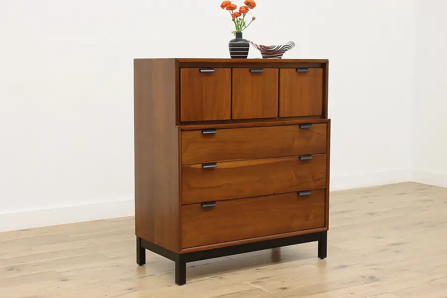 Main image of Midcentury Modern Vintage Walnut Dresser or Chest, Kroehler