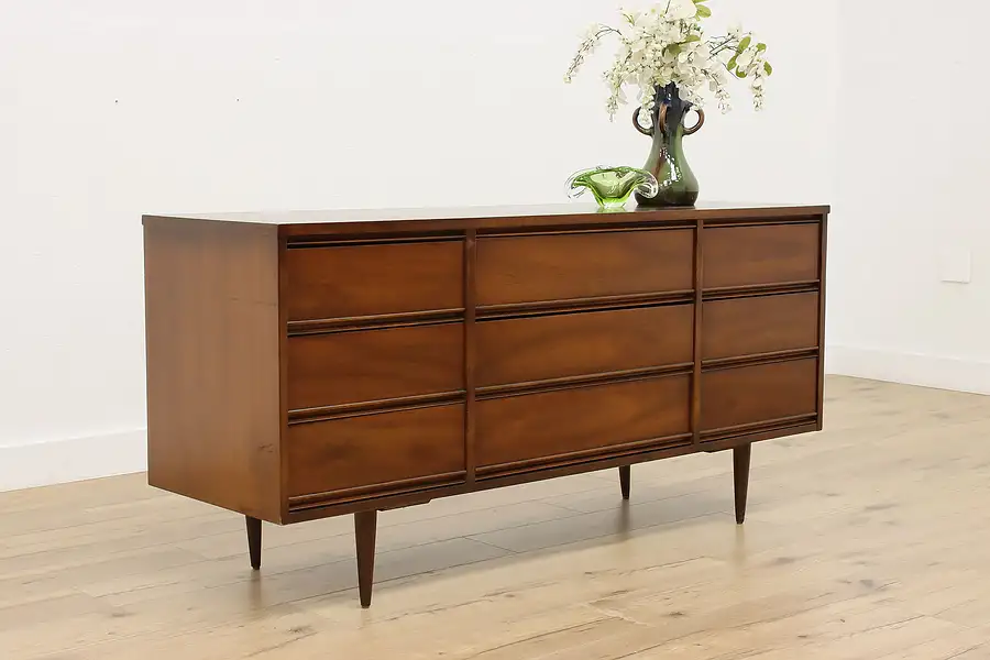 Main image of Midcentury Modern Vintage Walnut Dresser or Chest, Dixie