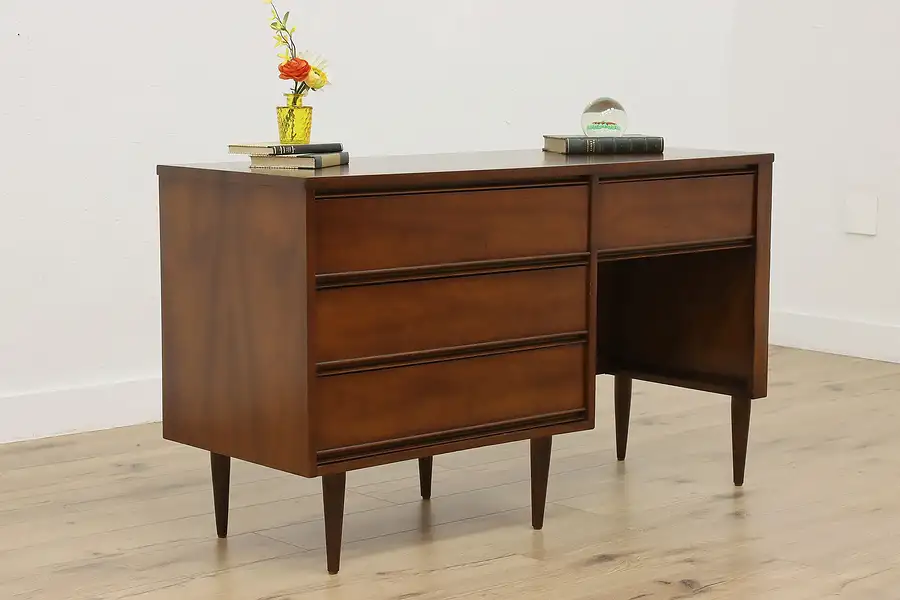 Main image of Midcentury Modern Vintage Walnut Vanity or Desk, Dixie