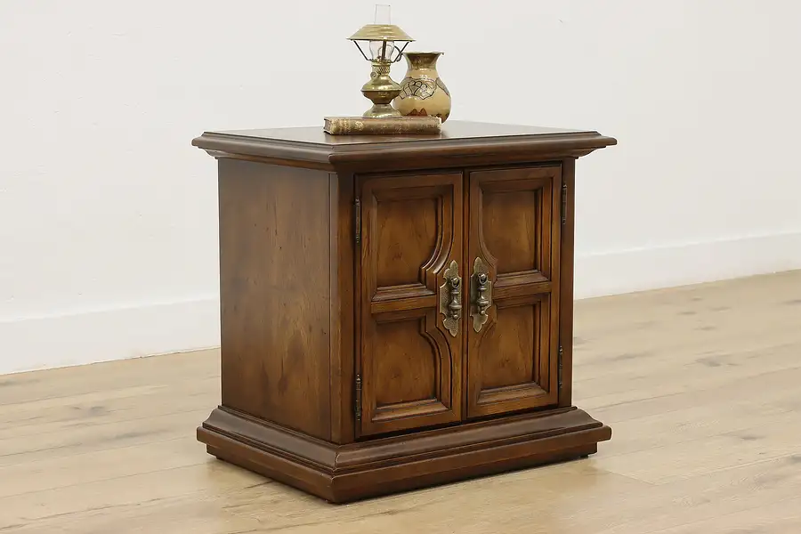 Main image of Tudor Design Vintage Pecan Nightstand End or Side Table