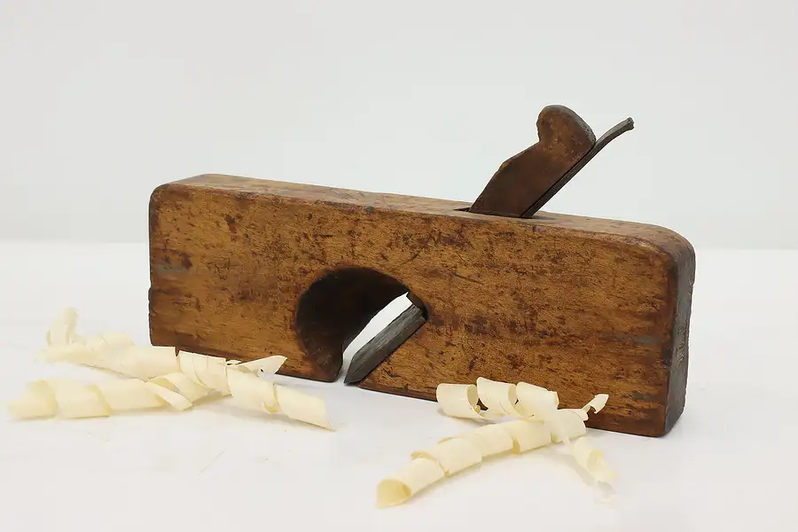 Main image of Farmhouse Beech Antique Carpenter Woodworker Rabbet Plane