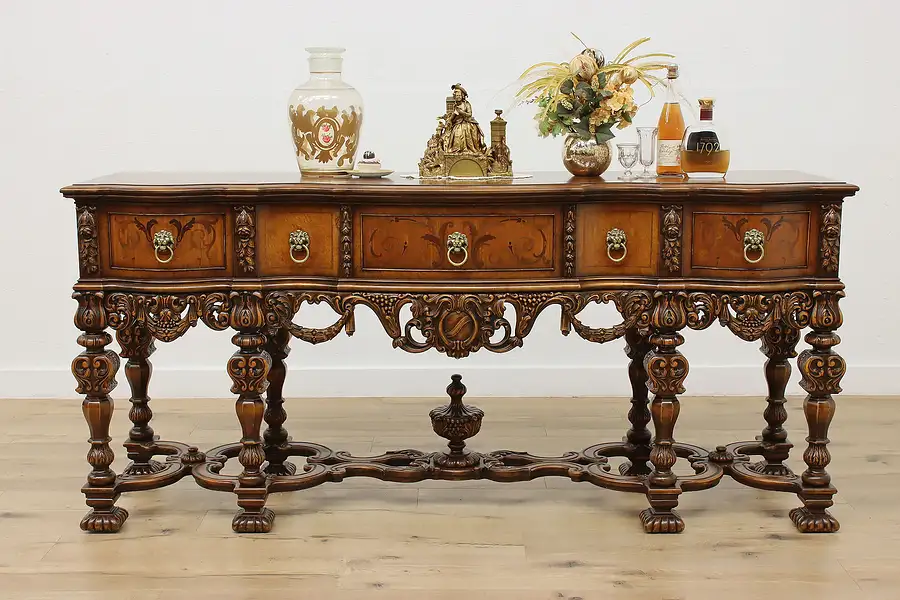 Main image of Tudor Antique Server Sideboard Buffet or Console Empire