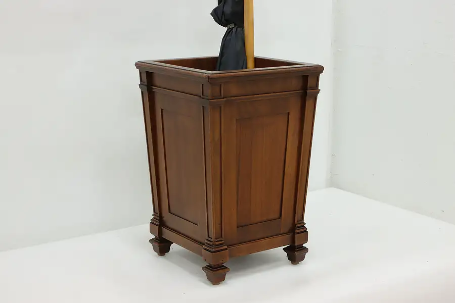 Main image of Traditional Antique Office or Library Walnut Waste Basket