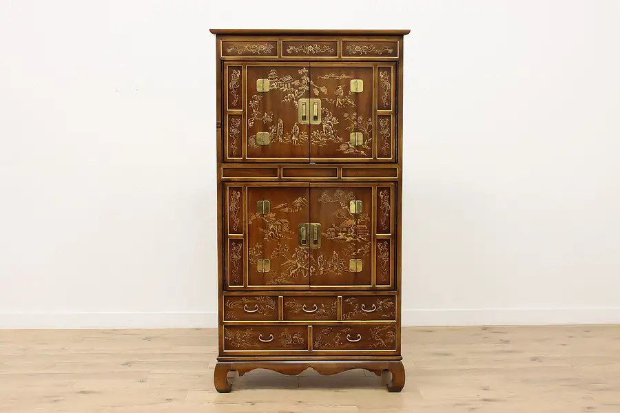 Main image of Asian Design Vintage Armoire, Wardrobe, TV Cabinet Heritage