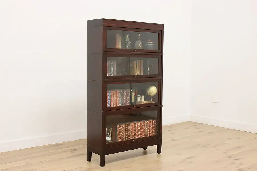 Main image of Craftsman Antique 4 Stack Lawyer Bookcase Bath Cabinet, Hale