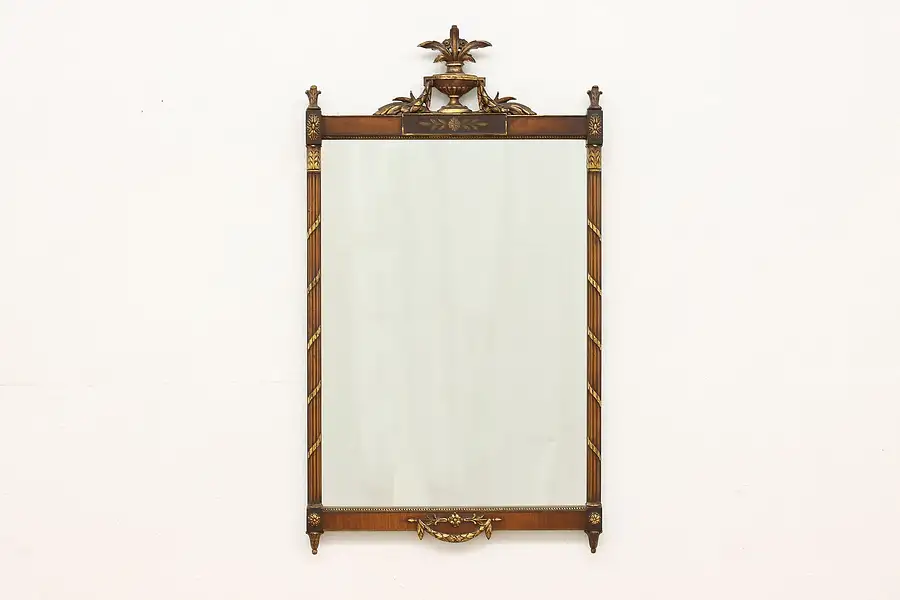 Main image of Traditional Antique Carved Walnut & Gold Mirror Sligh