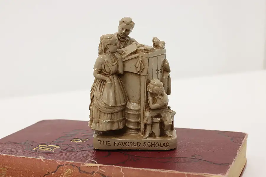 Main image of Favored Scholar Vintage Painted Miniature Sculpture, Rogers