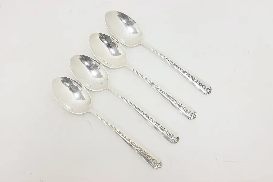 Main image of Set of 4 Towle Rambler Rose Sterling Silver Teaspoons