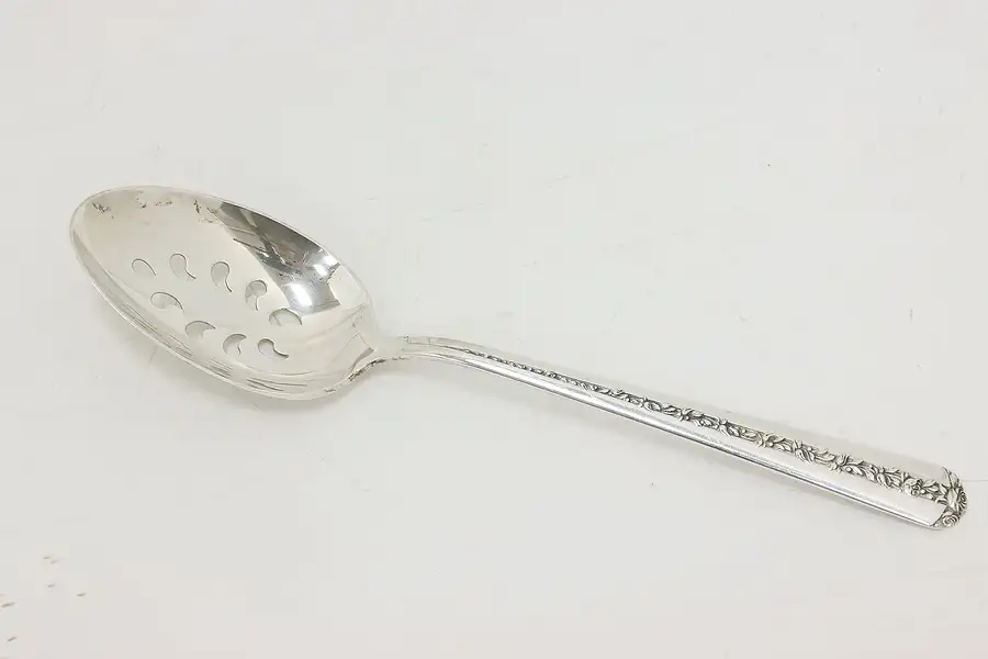 Main image of Towle Rambler Rose Sterling Silver Slotted Serving Spoon