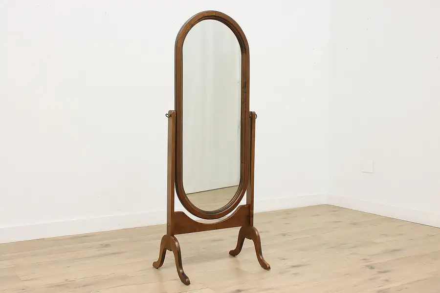 Main image of Traditional Vintage Boudoir or Bath Cheval Dressing Mirror