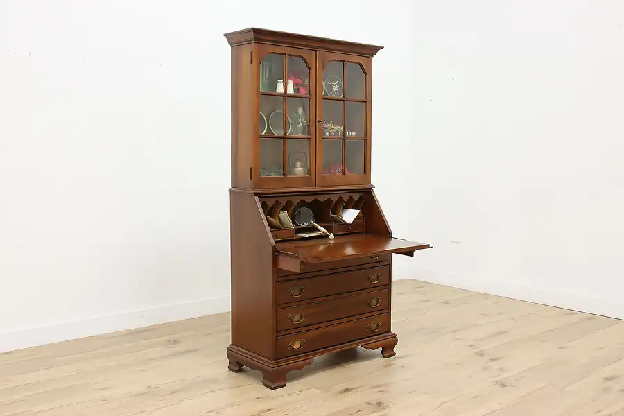 Main image of Georgian Vintage Cherry Secretary Desk & Bookcase, Hampshire