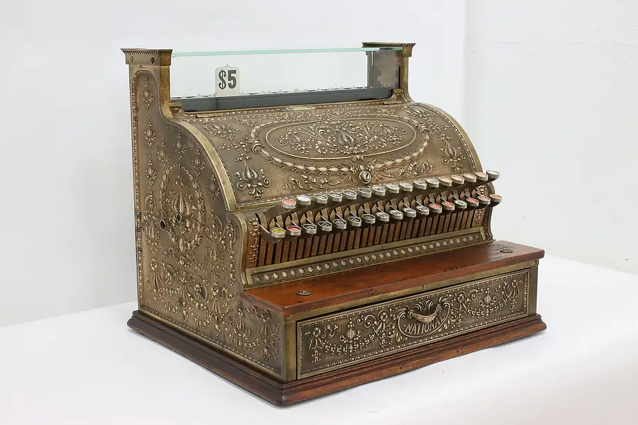 Main image of National Antique General Store Cast Bronze Cash Register