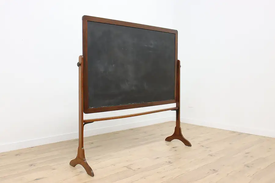 Main image of Schoolhouse Antique Oak Chalk or Black Board & Stand, Weber